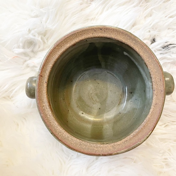 Stoneware Small Green Cooking Crock Bowl Oven Safe - Picture 6 of 6